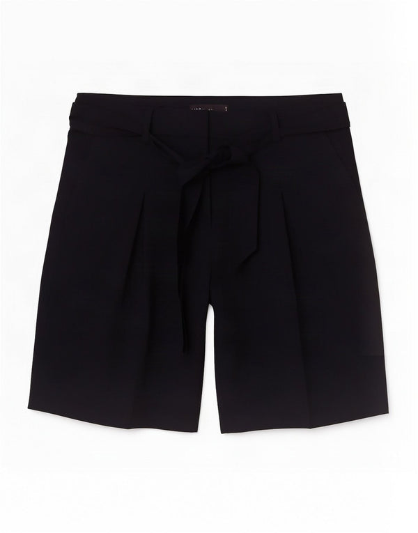 Shorts chino feminino Marks & Spencer de cintura alta Reino Unido 8 pequeno W27 azul marinho