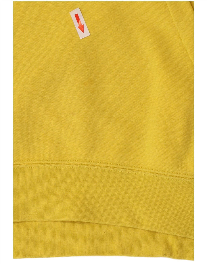 Nike Mens Hoodie Jumper Grande Algodão Amarelo