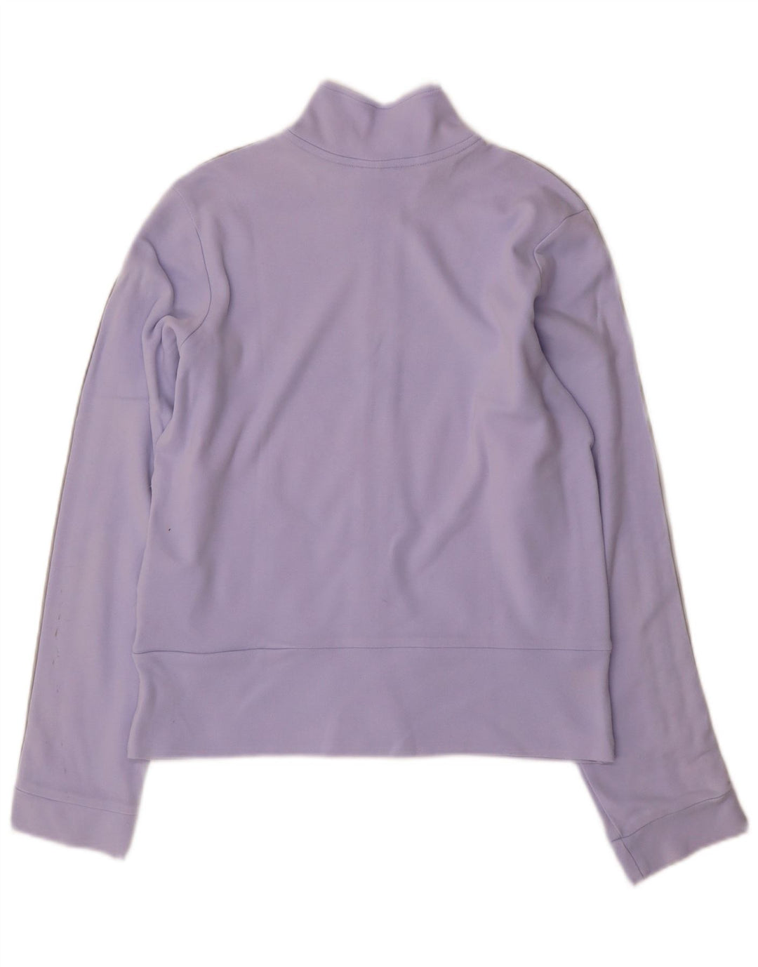 Adidas Womens Tracksuit Top Jacket UK 12 Médio Roxo Algodão