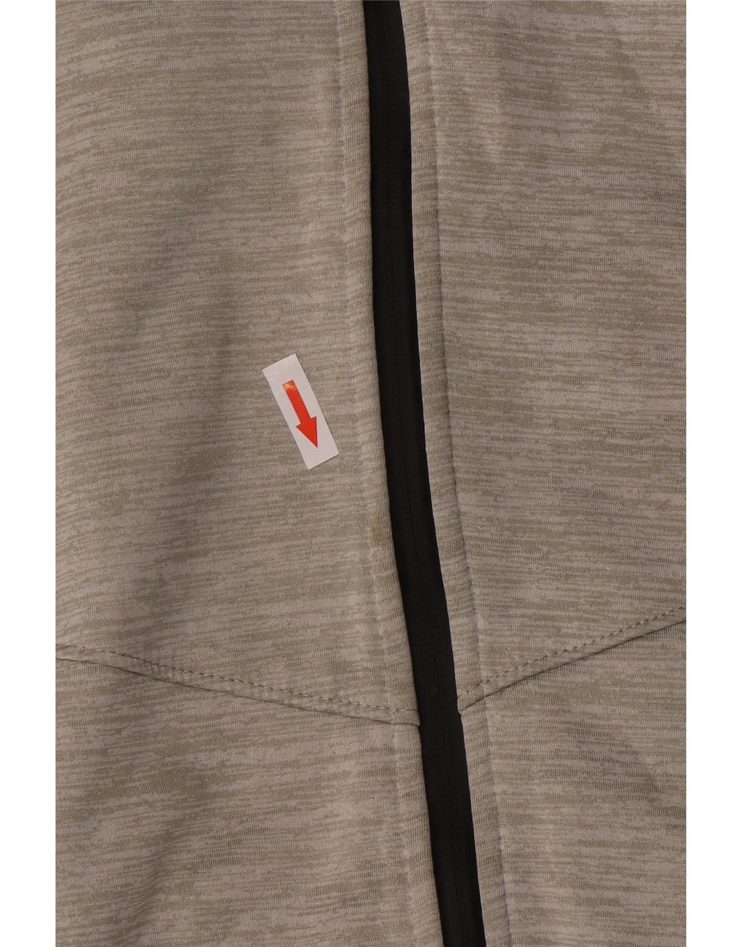 Suéter feminino Superdry com capuz e zíper UK 12 poliéster listrado cinza médio