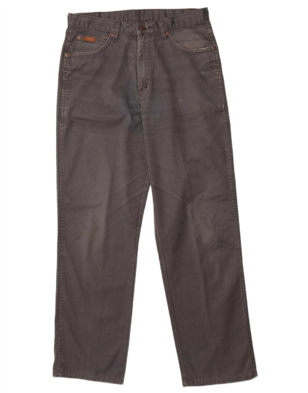 Calça casual reta masculina WRANGLER W32 L32 algodão cinza