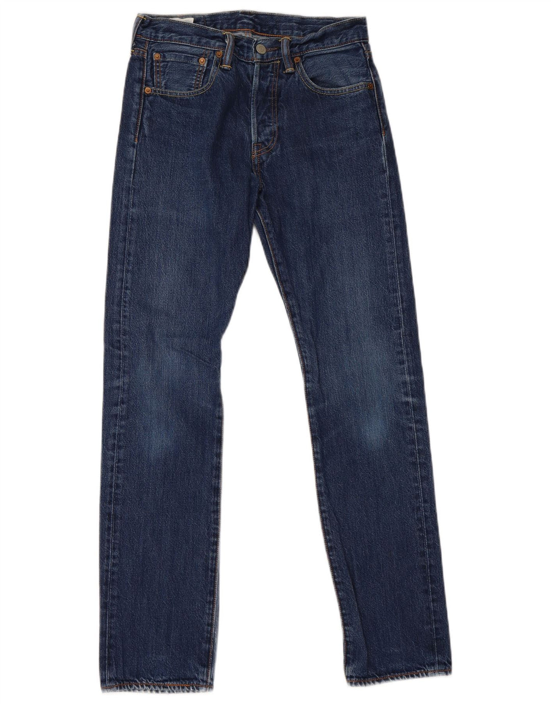 Jeans retos masculinos Levi's W28 L32 algodão azul marinho