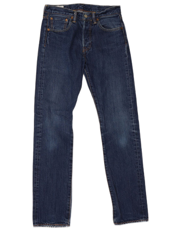 Jeans retos masculinos Levi's W28 L32 algodão azul marinho