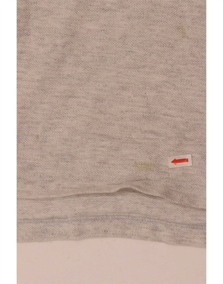Camisa polo masculina de manga comprida Champion cinza médio manchado