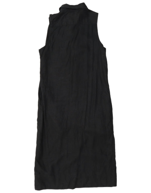 Polo Ralph Lauren vestido camisa sem mangas feminino US 6 médio preto linho