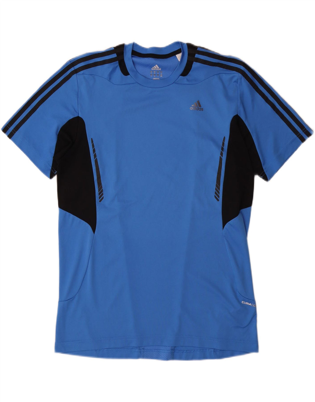 ADIDAS Mens Climacool T-Shirt Top Médio Azul Colourblock Poliéster