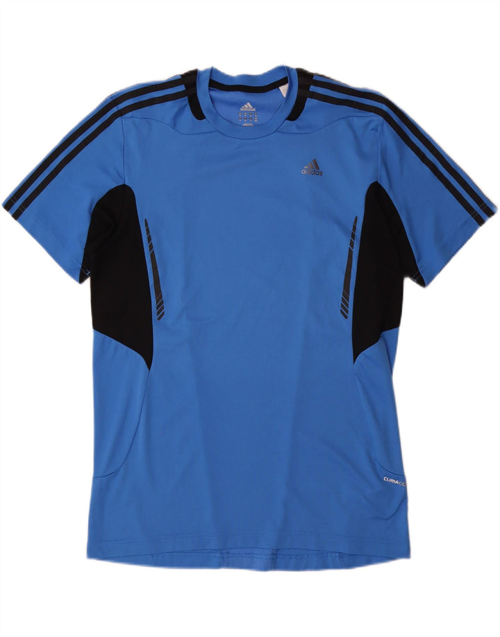 ADIDAS Mens Climacool T-Shirt Top Médio Azul Colourblock Poliéster
