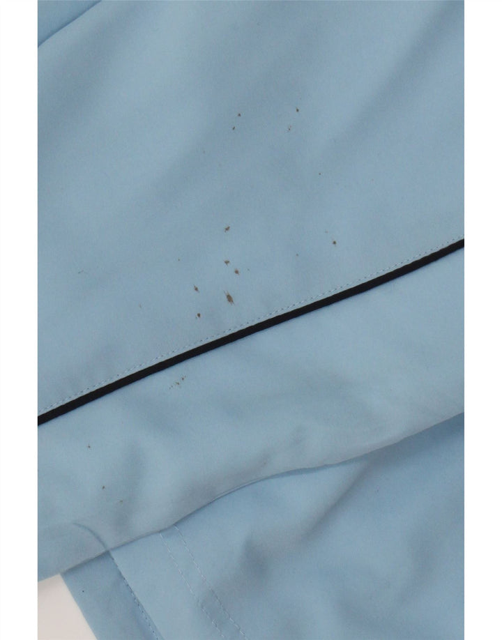 Adidas Womens Tracksuit Top Jacket UK 12 Médio Azul Poliéster