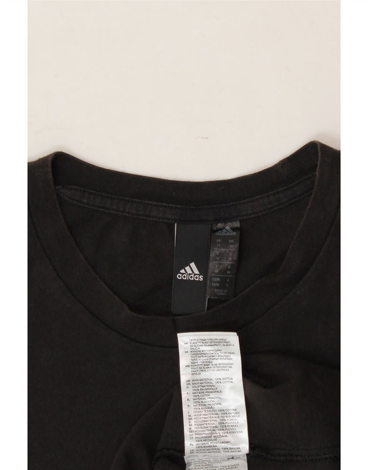 ADIDAS Mens T-Shirt Top Medium Black Cotton Vintage Adidas and Second-Hand Adidas from Messina Hembry 