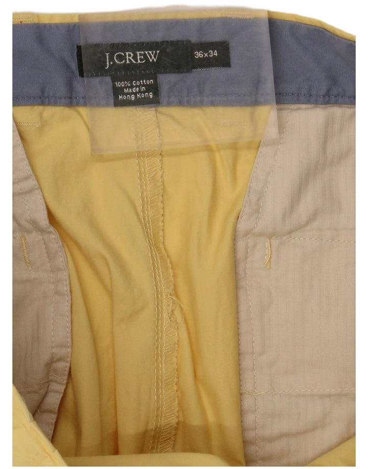 J. CREW Calça Chino Masculina Reta W36 L34 Algodão Amarelo
