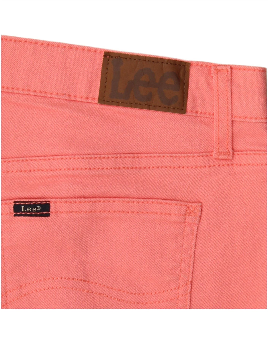 Shorts jeans feminino Lee de cintura média com ajuste regular W34 grande rosa