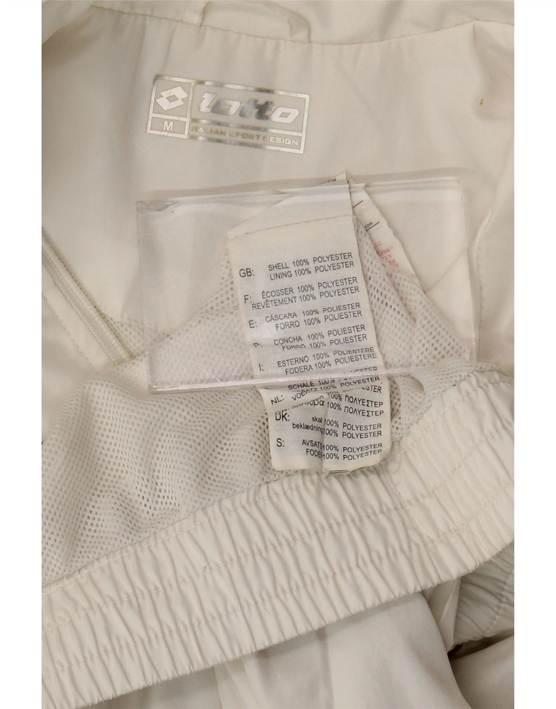 Lotto Mens Treino Top Jaqueta Médio Poliéster Branco