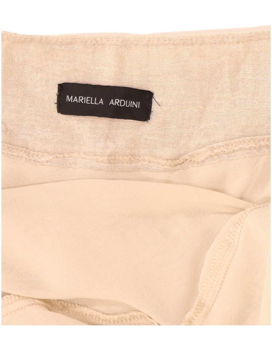 Saia feminina VINTAGE de cintura alta em camadas W28 médio bege