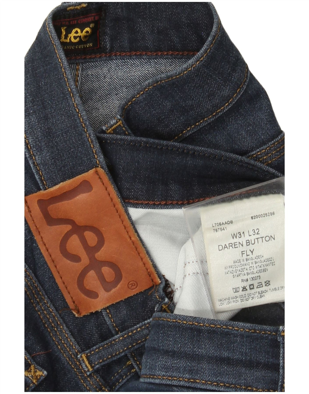 Lee Mens Daren Slim Jeans W31 L27 Azul Marinho Algodão