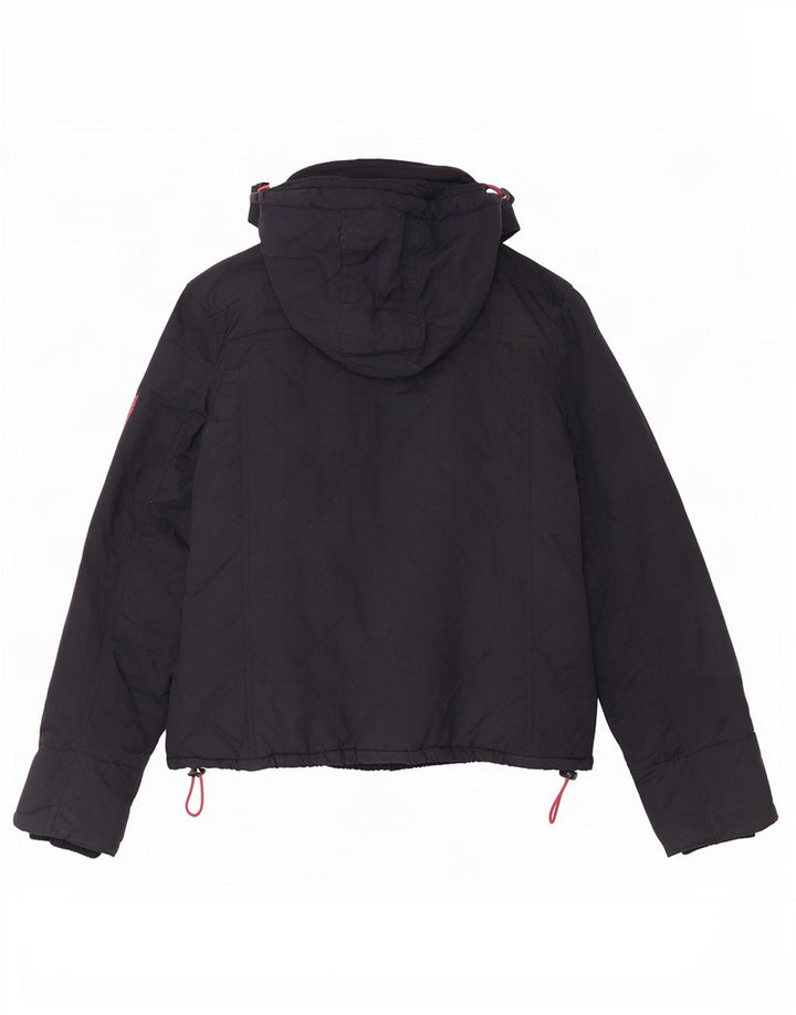 Jaqueta acolchoada com capuz feminino Superdry Windcheater Reino Unido 14 grande azul marinho