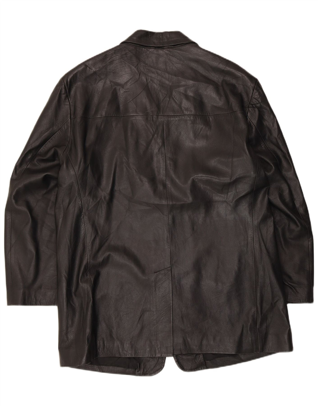 Jaqueta blazer masculina de couro com 3 botões Johns And Son's IT 56 3XL couro preto