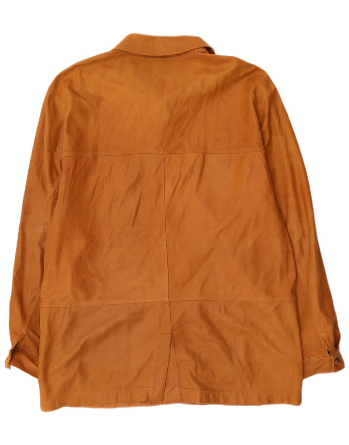 Jaqueta masculina vintage de camurça IT 54 2XL bege
