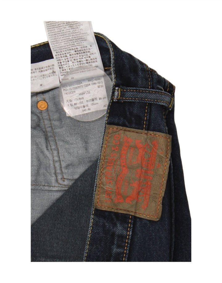 Calça jeans masculina Levi's 751 Straight W34 L32 azul marinho algodão