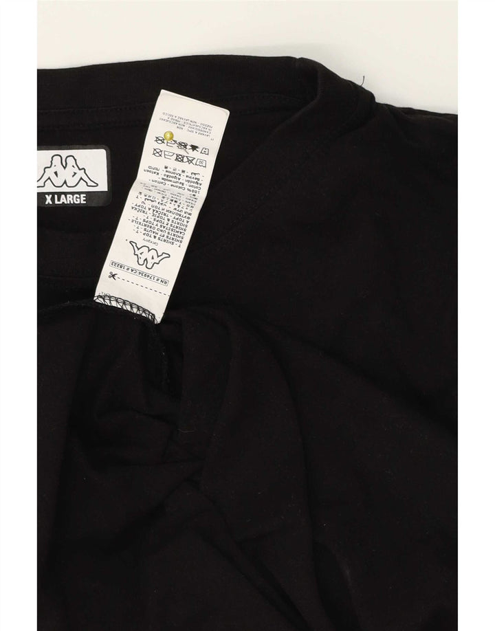Colete gráfico masculino Kappa Top XL de algodão preto