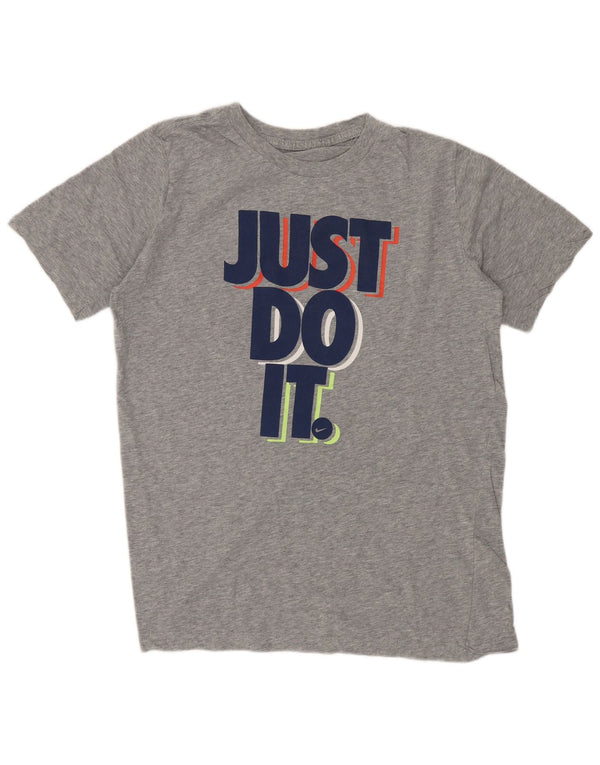 Camiseta Nike Boys Graphic Top 13-14 Anos XL Cinza Algodão