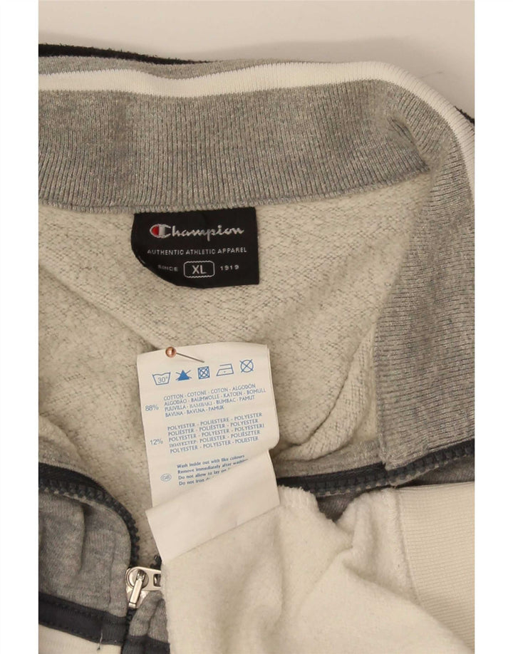 Jaqueta masculina de agasalho Champion XL cinza colorblock algodão