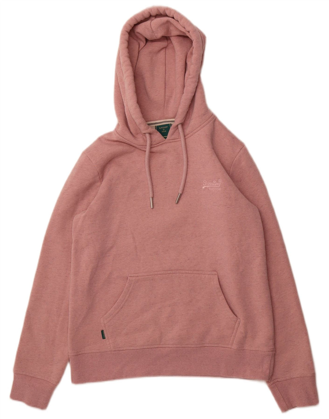 Jumper com capuz feminino SUPERDRY UK 12 algodão rosa médio