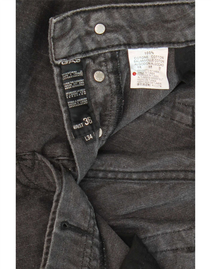 Calça jeans reta masculina Gas W36 L29 algodão cinza