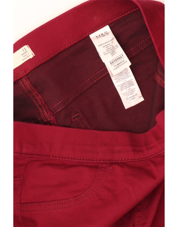 Calça jeans feminina Marks & Spencer UK 12 médio W30 L26 algodão vermelho