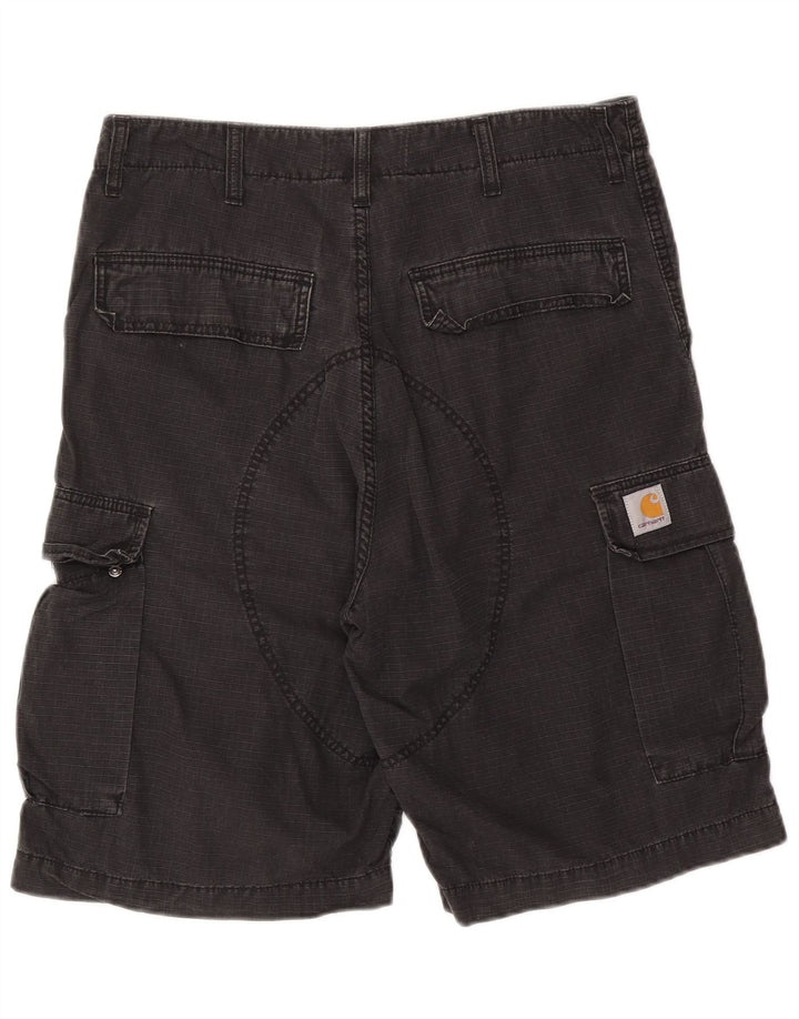 Carhartt Mens Cargo Shorts W32 Médio Algodão Preto