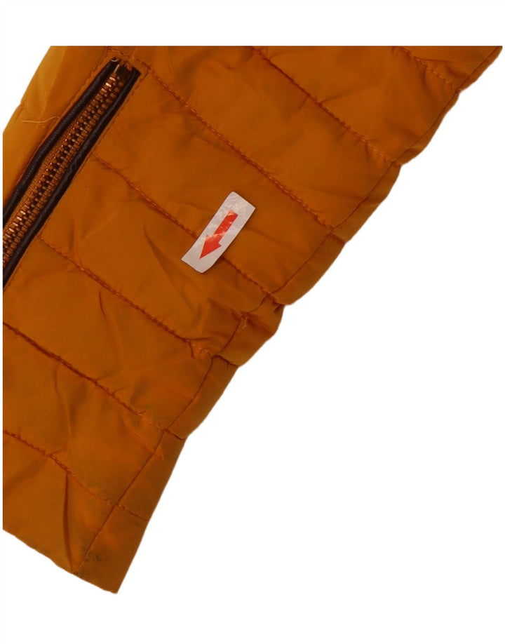 Jaqueta acolchoada feminina Zara UK 10 pequena amarela
