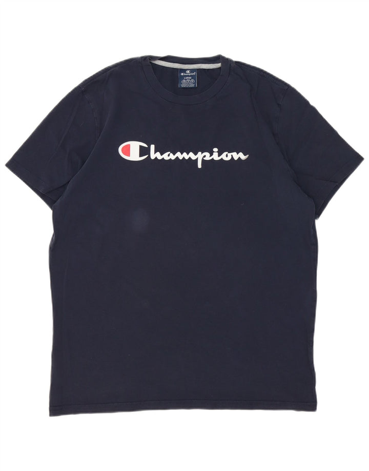 Camiseta gráfica masculina Champion grande azul marinho