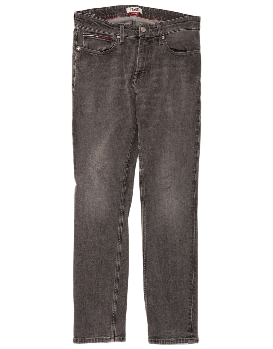 TOMMY HILFIGER Masculino Scanton Slim Jeans W32 L30 Algodão Cinza