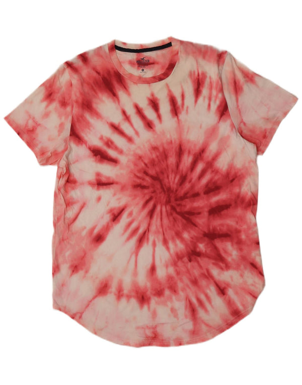Hollister Mens T-Shirt Top XL Pink Tie Dye
