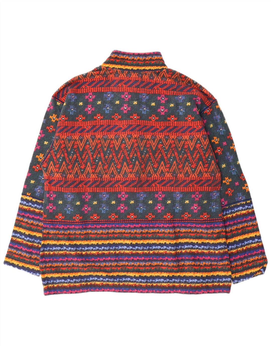 Moletom masculino com gola redonda e listrado grande multicolorido