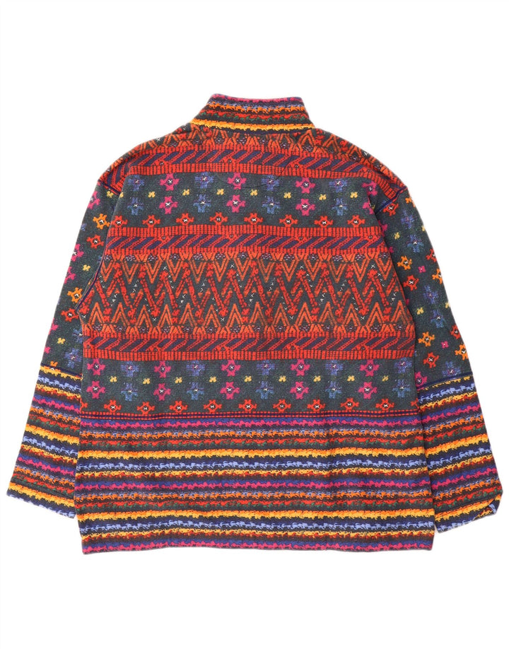 Moletom masculino com gola redonda e listrado grande multicolorido