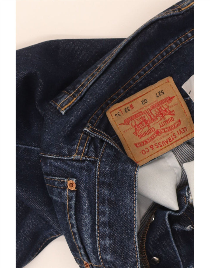 Levi's Masculino 527 Bootcut Jeans W32 L27 Azul Marinho Algodão