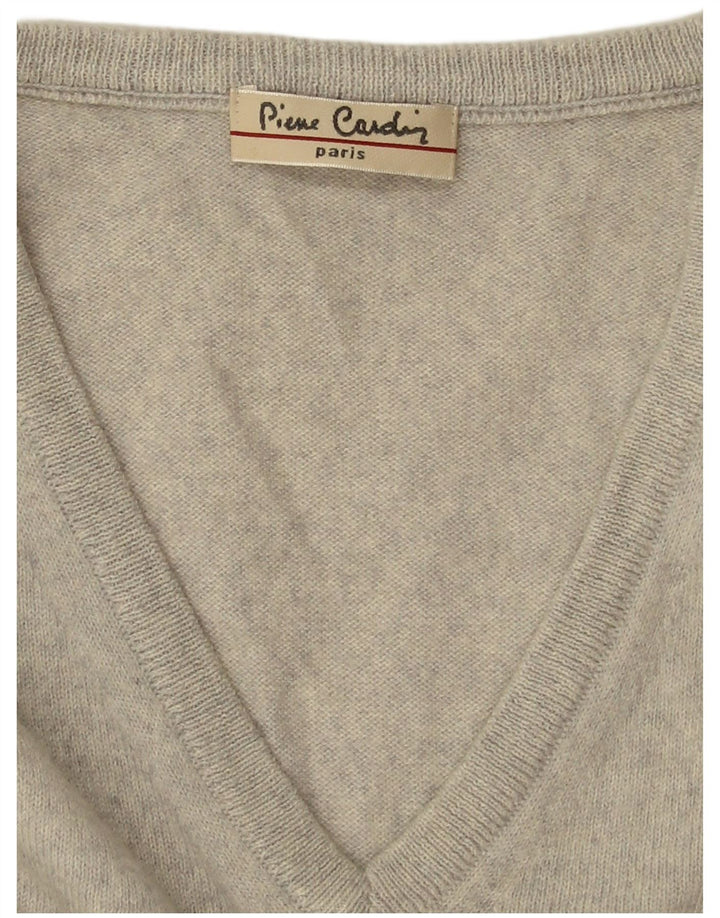 Suéter masculino Pierre Cardin com decote em V 2XL cinza acrílico