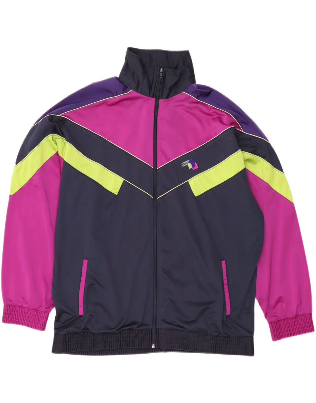 Jaqueta masculina de agasalho Brugi XL azul marinho colorblock
