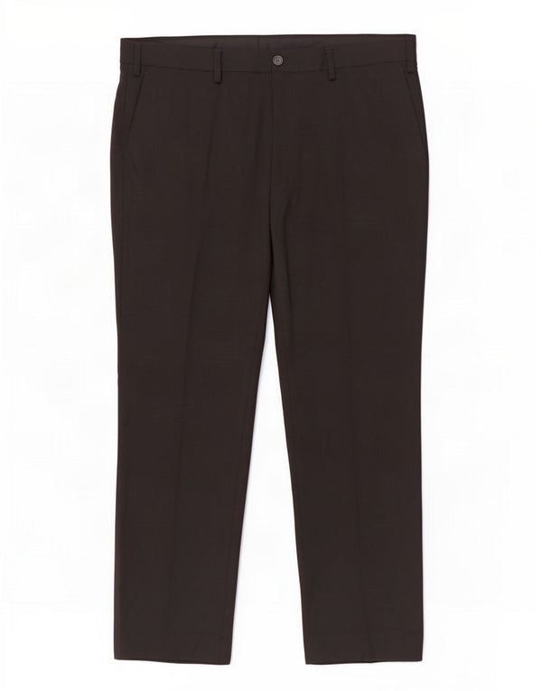 Calça masculina de terno reto sob medida Marks & Spencer W38 L31 preta