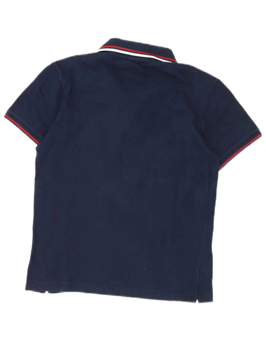 Camisa polo masculina Fred Perry pequena listrada azul marinho de algodão