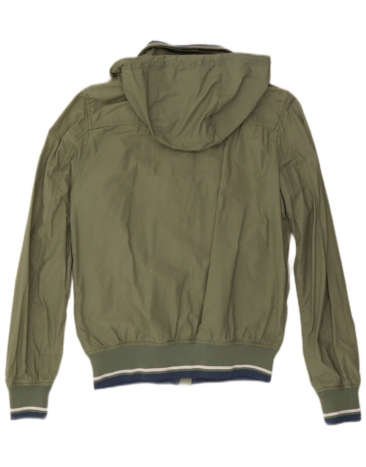 Jaqueta bomber masculina com capuz Playlife UK 38 verde médio