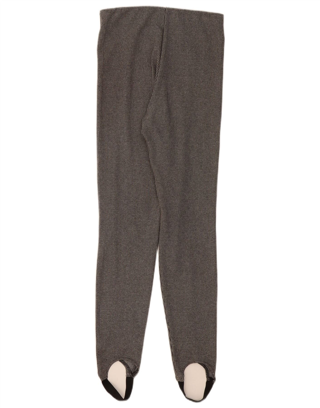 Zara Calça feminina casual estribo UK 12 cinza médio Houndstooth