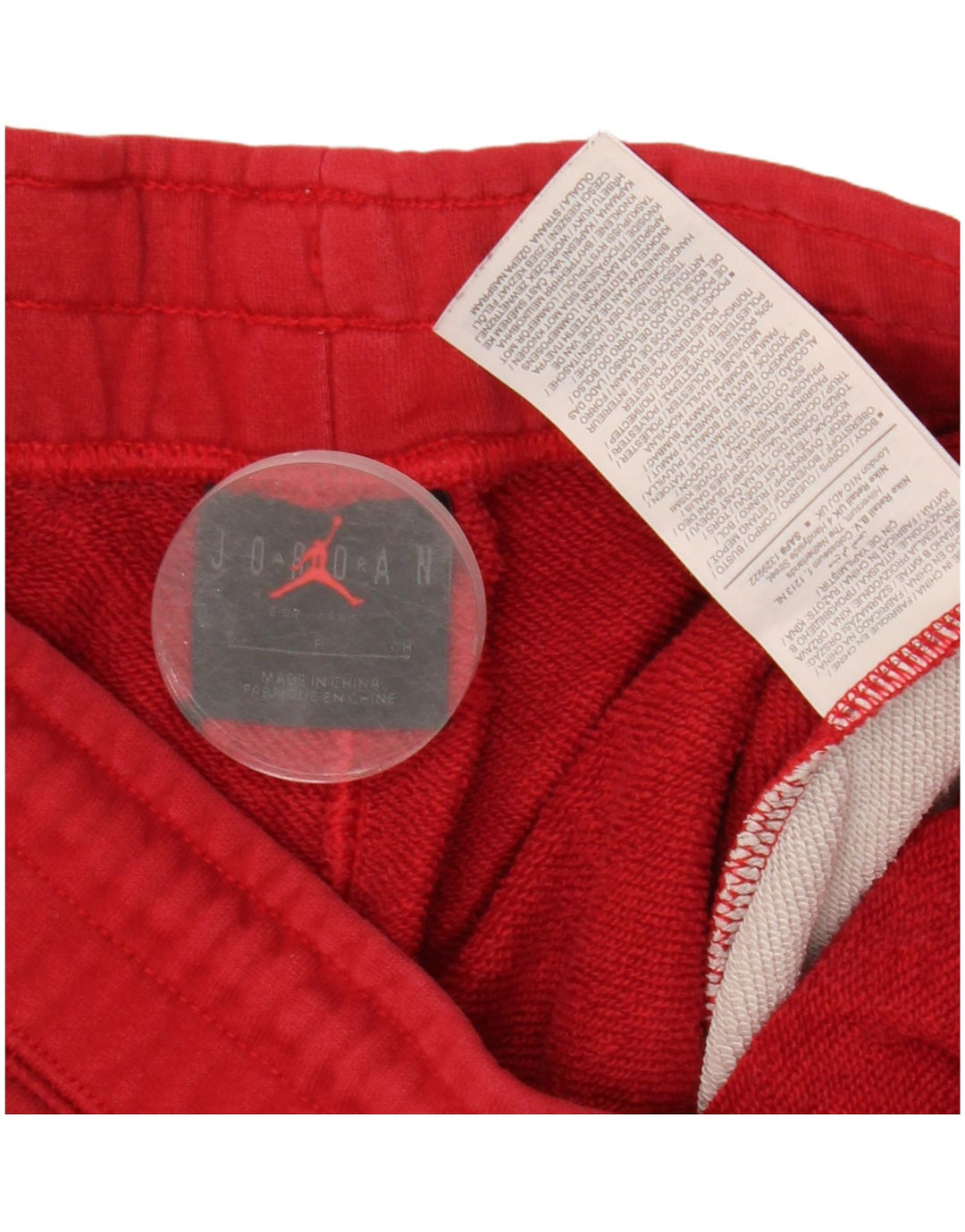 Jordan Mens Sport Shorts Pequeno Algodão Colorblock Vermelho