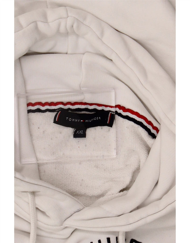 TOMMY HILFIGER Womens Graphic Hoodie Jumper UK 20 2XL White Vintage Tommy Hilfiger and Second-Hand Tommy Hilfiger from Messina Hembry 
