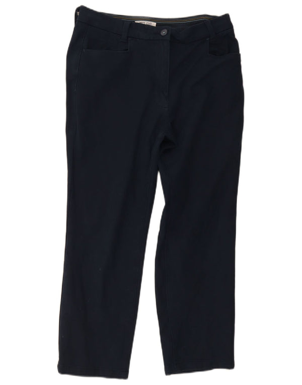 Calça feminina casual branca White Stuff UK 10 pequena W28 L25 azul marinho