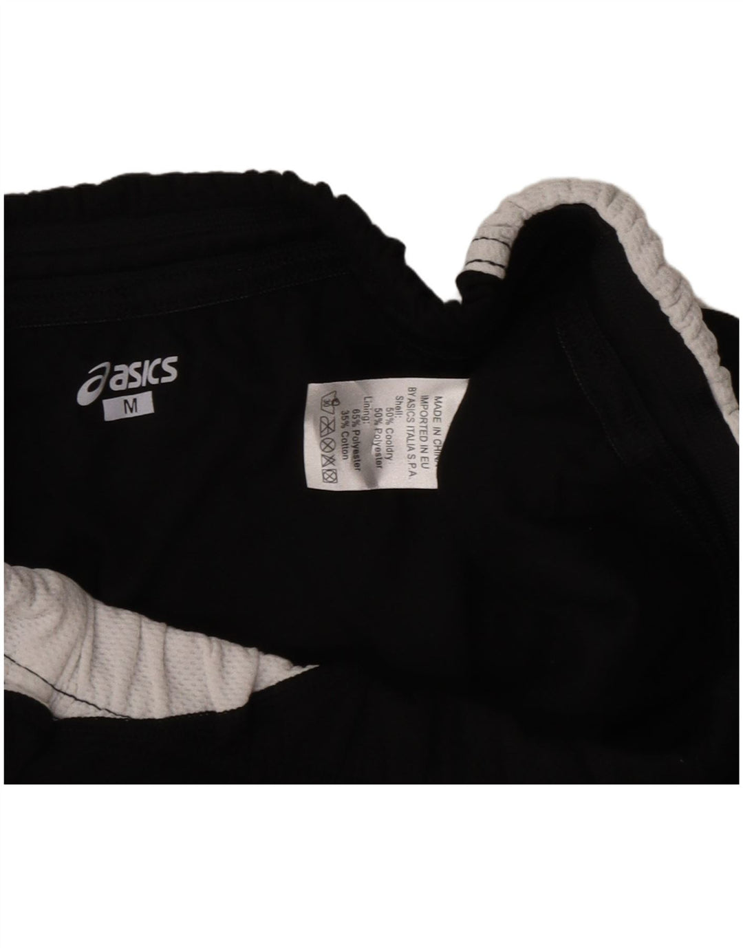 Shorts esportivos femininos Asics UK 12 médio preto colorblock poliéster