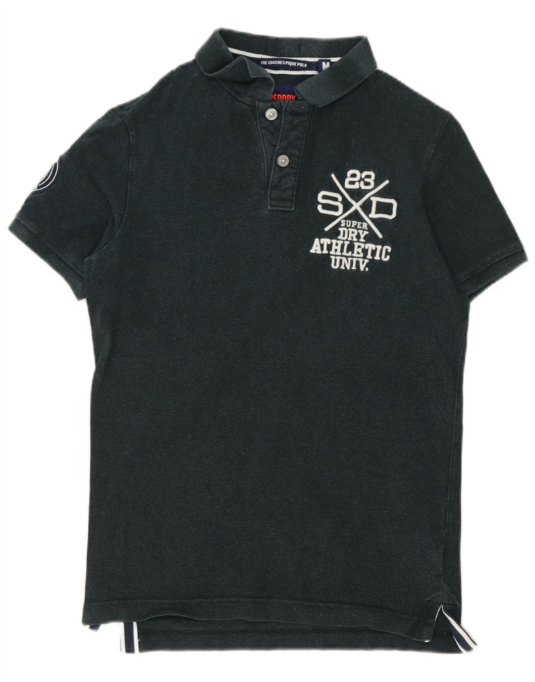 Camisa polo masculina Superdry Graphic verde médio algodão