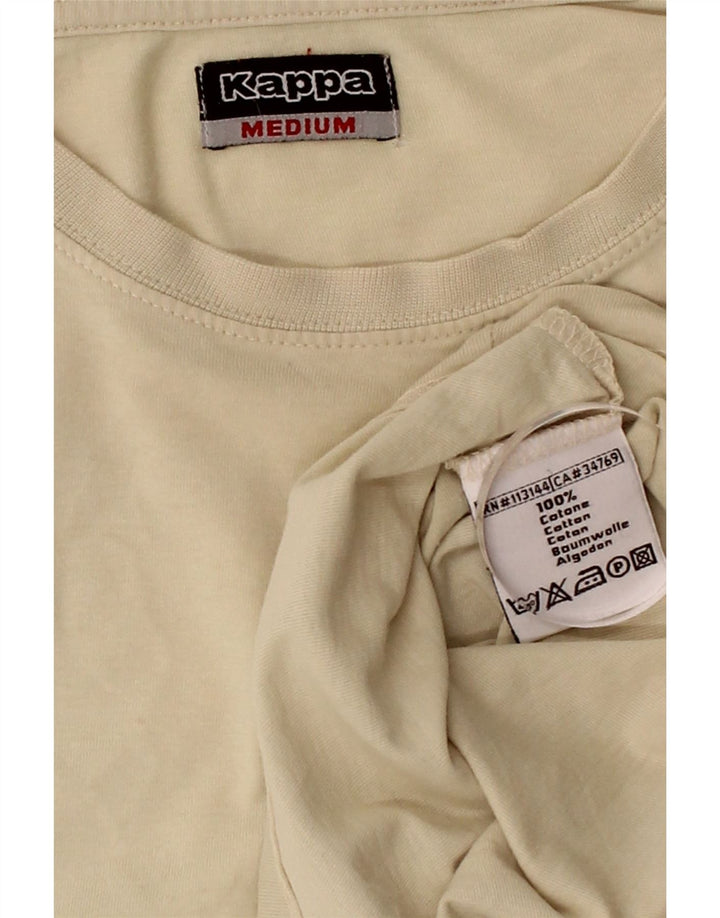 KAPPA Mens T-Shirt Top Medium Beige Cotton Vintage Kappa and Second-Hand Kappa from Messina Hembry 