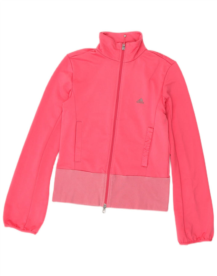 ADIDAS Womens Clima 365 Graphic Tracksuit Top Jacket UK 10 Small Pink