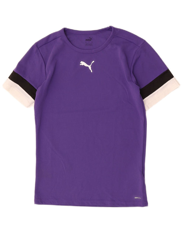 Puma Camiseta Masculina Top Pequeno Roxo Colorblock Poliéster